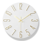 NordicTime - Orologio da parete in legno senza cornice per un arredamento silenzioso e moderno