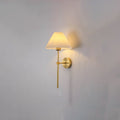 Applique da Parete Vintage con Ombrello Pieghettato e Braccio Dritto 1 Luce