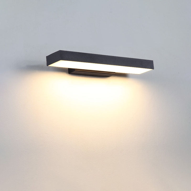 Lampada da Parete Esterno LED Piatta con Sensore Moderno Minimalista Rettangolare Impermeabile