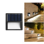 Luce da Esterno a LED Solare Rotonda Quadrata Moderna Minimalista Impermeabile per Passi da Patio