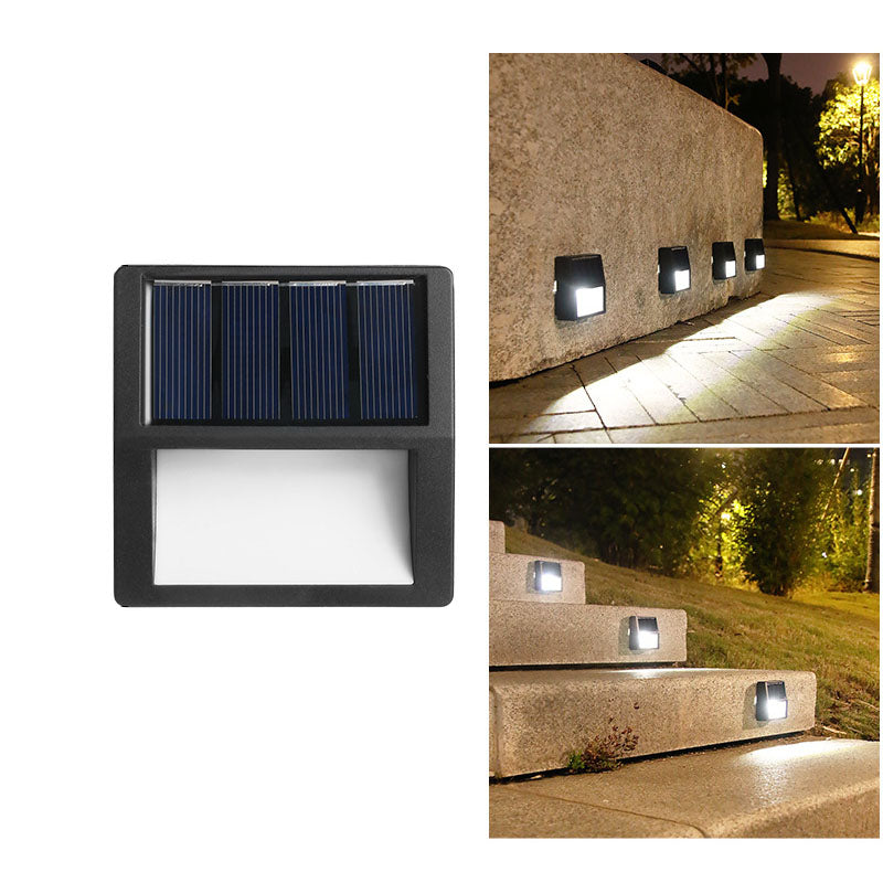Luce da Esterno a LED Solare Rotonda Quadrata Moderna Minimalista Impermeabile per Passi da Patio