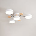 Lampada da soffitto LED semi-incassata con design a ramo di molecola rotonda scandinavo contemporaneo per il soggiorno