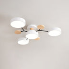 Lampada da soffitto LED semi-incassata con design a ramo di molecola rotonda scandinavo contemporaneo per il soggiorno