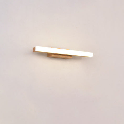 Lampada da parete LED a striscia lunga in legno minimalista nordico