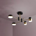 Moderno Minimalista Nero Oro Bilanciato 4-8 Luci Semi-Flussante