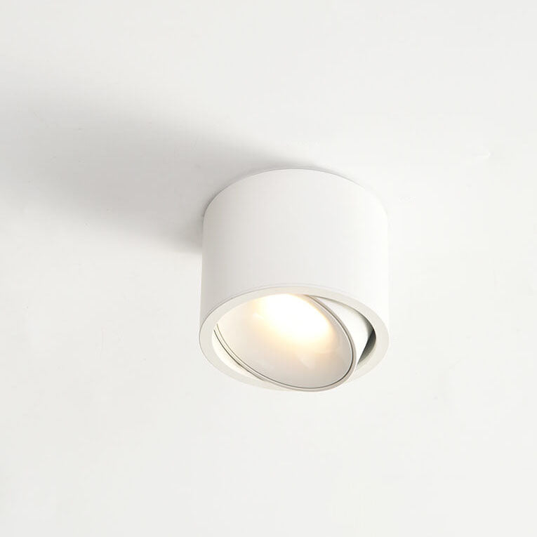 Faretto rotondo in alluminio minimalista moderno, regolabile, a LED, montato a soffitto per soggiorno