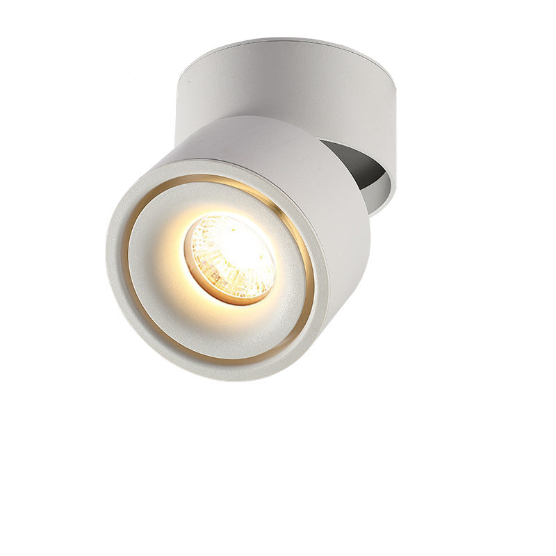 Moderna Lampada da Soffitto a Cilindro Minimalista in Alluminio LED con Angolo Regolabile per Soggiorno