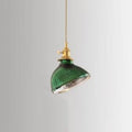 Lampadario Isola in Vetro Verde Vintage Nordico con 1/2/3 Luci