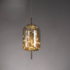 Lampadario Pendente Contemporaneo Scandinavo in Vetro Ovale a Cilindro per Camera da Letto