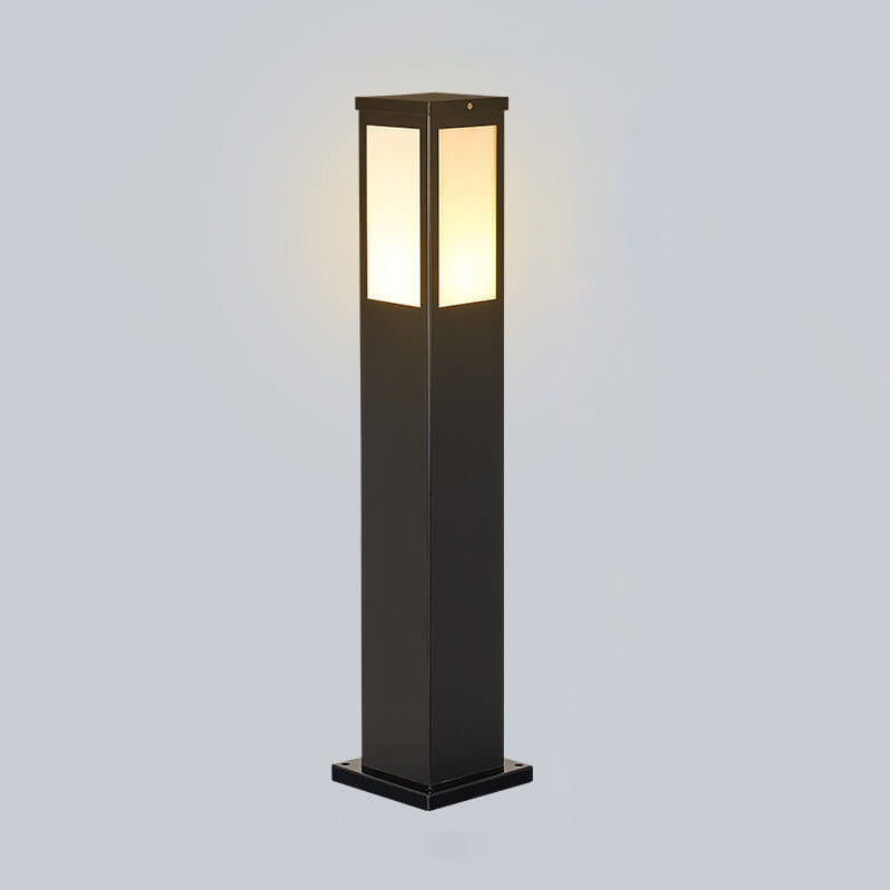 Lampada da Giardino Moderna a Colonna Quadrata Impermeabile per Esterni