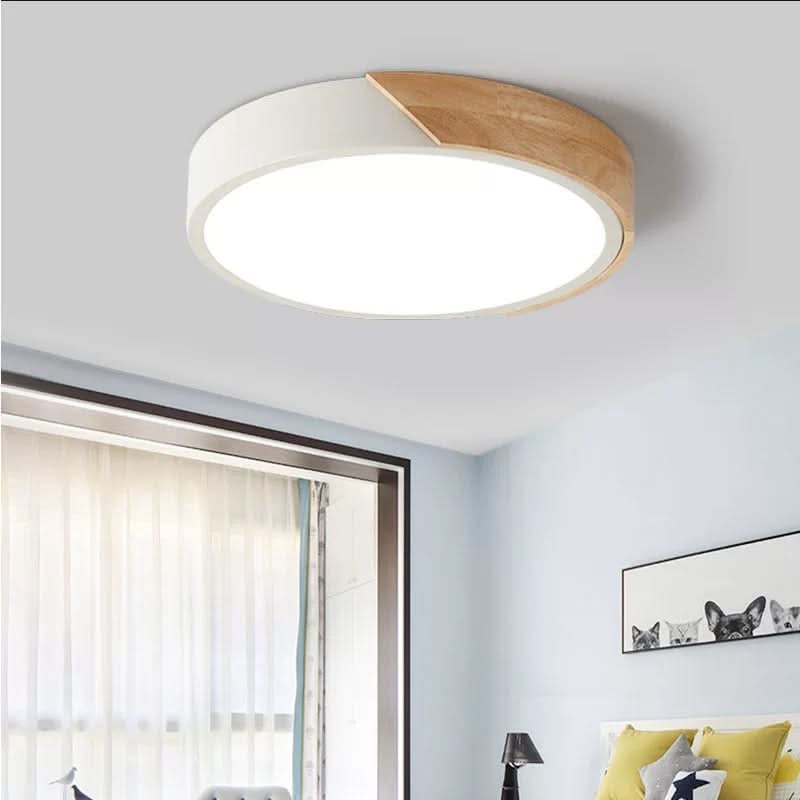 Glarefusion LED Moderno Ultra Sottile Lampadario in Legno