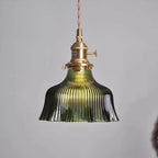Lampada a Sospensione 1 Luce in Rame Noce Vetro Minimalista Moderna Nordica