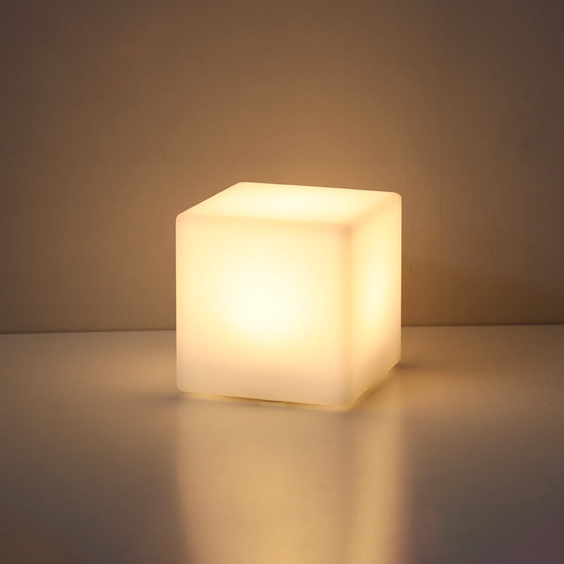 Lampada da tavolo decorativa a luce notturna con telecomando in geometria creativa PE