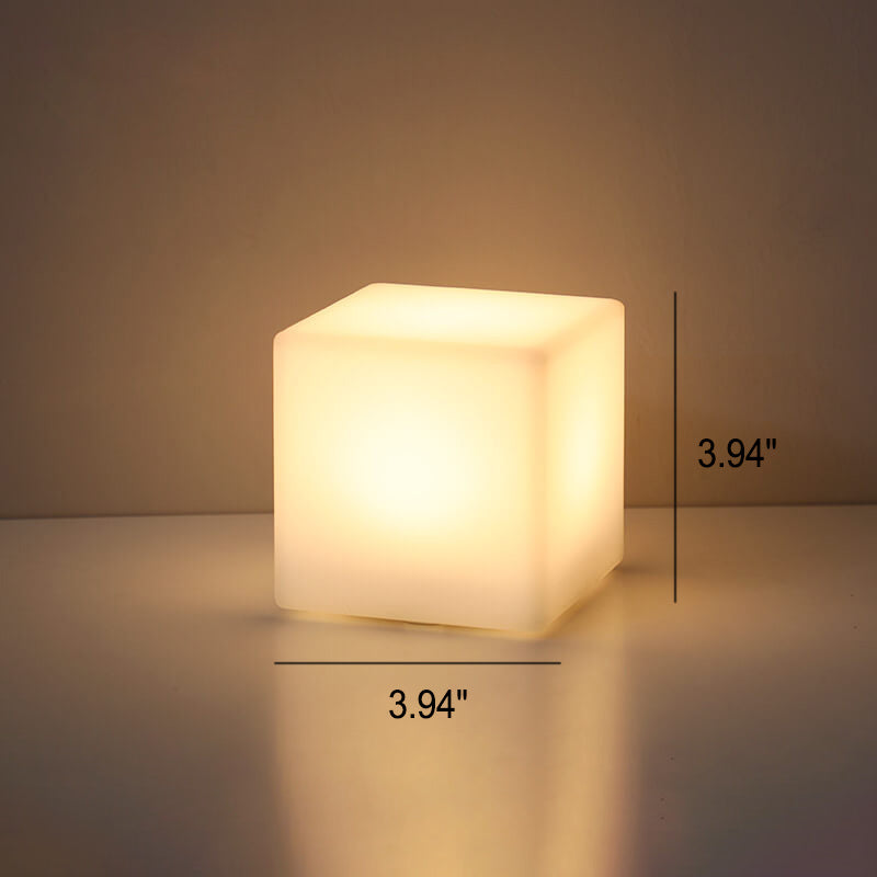 Lampada da tavolo decorativa a luce notturna con telecomando in geometria creativa PE