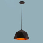 Moderna Lampada a Sospensione in Ferro Geometrica a Rombo con 1 Luce