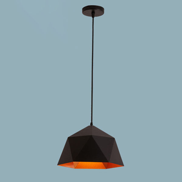 Moderna Lampada a Sospensione in Ferro Geometrica a Rombo con 1 Luce