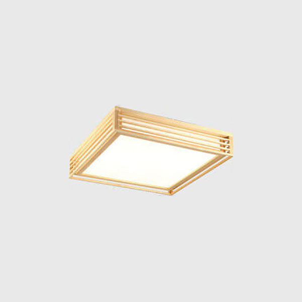 Lampada da soffitto LED quadrata in legno massello nordico stile giapponese