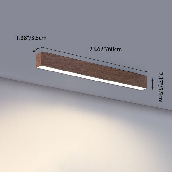 Moderna Lampada da Soffitto LED a Incasso in Alluminio con Venature di Legno