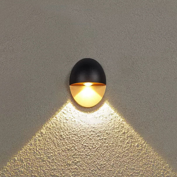 Lampada da Parete LED Impermeabile in Alluminio a Forma Ovale Minimalista Moderna per Esterni