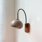 Applique da Parete in Vetro Minimalista Europeo in Legno Massello con 1 Luce
