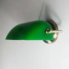 Applique da Parete Tradizionale Vintage in Vetro e Ferro con Cerniera a 1 Luce per Soggiorno