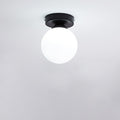 Moderno Lampadario Semiflusso in Vetro a Sfera da 1 Luce per Corridoio