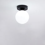 Moderno Lampadario Semiflusso in Vetro a Sfera da 1 Luce per Corridoio