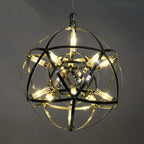 Lampadario Pendente Creativo Contemporaneo in Ferro con 12 Luci LED Fuochi d'Artificio per Soggiorno