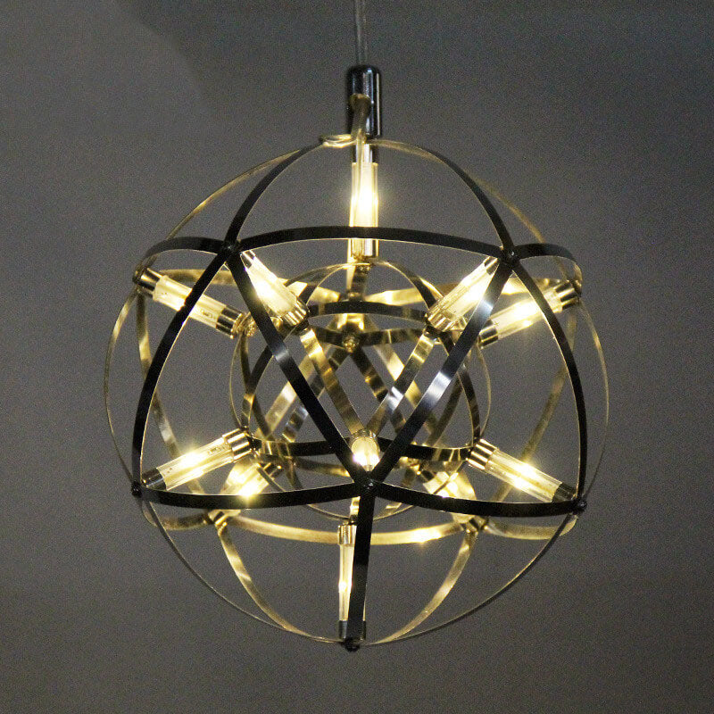 Lampadario Pendente Creativo Contemporaneo in Ferro con 12 Luci LED Fuochi d'Artificio per Soggiorno