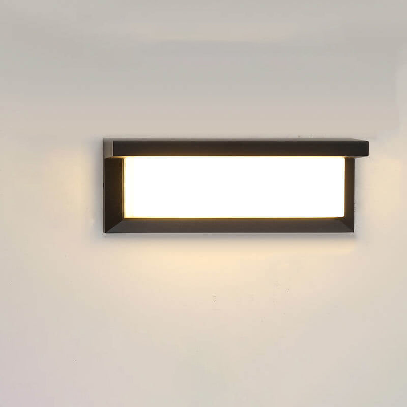 Lampada da Parete Moderna Rettangolare LED con Sensore da Esterno Impermeabile