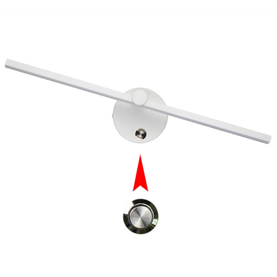 Lampada da parete a LED con specchio in alluminio lungo, stile minimalista nordico