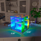 Lampada da Tavolo LED Rubik's Cube RGB in Acrilico Moderno