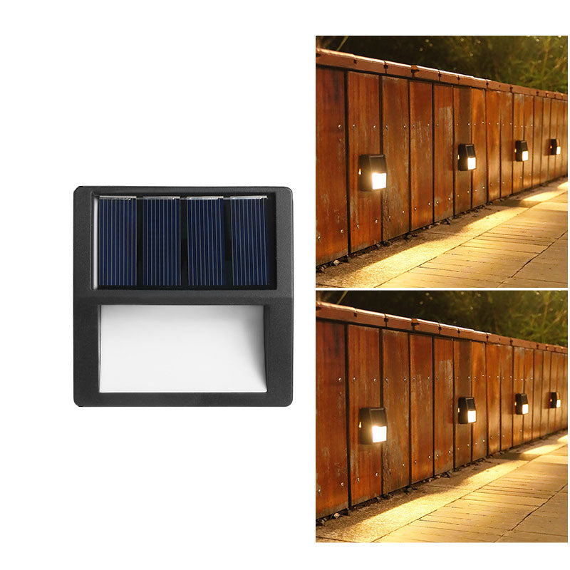 Luce da Esterno a LED Solare Rotonda Quadrata Moderna Minimalista Impermeabile per Passi da Patio