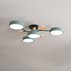 Lampada da soffitto LED semi-incassata con design a ramo di molecola rotonda scandinavo contemporaneo per il soggiorno