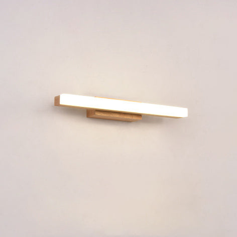 Lampada da parete LED a striscia lunga in legno minimalista nordico