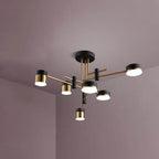 Moderno Minimalista Nero Oro Bilanciato 4-8 Luci Semi-Flussante