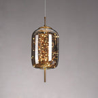 Lampadario Pendente Contemporaneo Scandinavo in Vetro Ovale a Cilindro per Camera da Letto