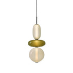Lampada a sospensione Syro in vetro caramellato