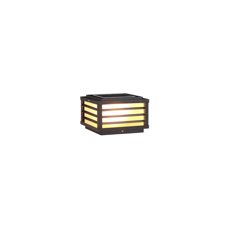Illuminazione paesaggistica moderna minimalista impermeabile a energia solare in alluminio quadrato con LED per giardino
