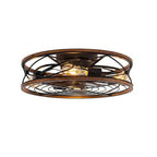 Moderno Nordic Industrial Lampada a Soffitto con Ventilatore Invisibile in Ferro Battuto a Cilindro con 4 Luci per Soggiorno