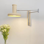 Applique da muro in stile nordico minimalista beige con braccio oscillante e 1 luce