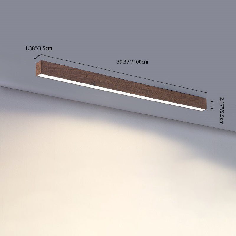 Moderna Lampada da Soffitto LED a Incasso in Alluminio con Venature di Legno