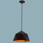 Moderna Lampada a Sospensione in Ferro Geometrica a Rombo con 1 Luce