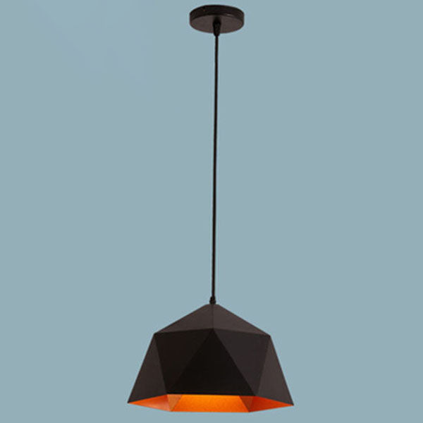 Moderna Lampada a Sospensione in Ferro Geometrica a Rombo con 1 Luce