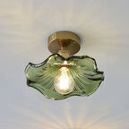 Lampada da soffitto in vetro a forma di hibiscus