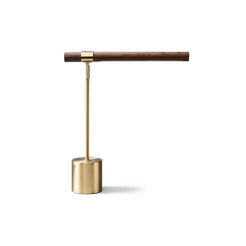 Lampada da Tavolo LED a Base Cilindrica in Legno con Design Minimalista Nordico