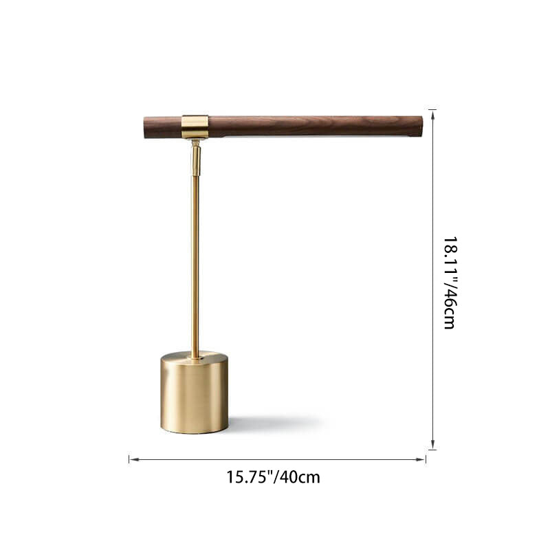 Lampada da Tavolo LED a Base Cilindrica in Legno con Design Minimalista Nordico