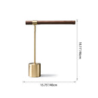 Lampada da Tavolo LED a Base Cilindrica in Legno con Design Minimalista Nordico