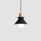 Lampada a Sospensione Minimalista Nordica in Legno e Cemento con 1 Luce