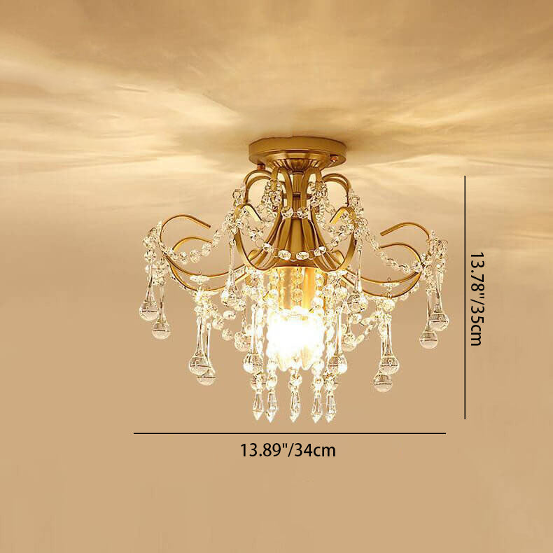 Moderna Semplice Luce da Soffitto a Semi-Filo a Forma di Fiore 1/3-Luce